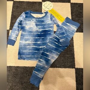 NWT Little Sleepies Blue Tie-Dye Long Sleeve Pajama Set 12-18